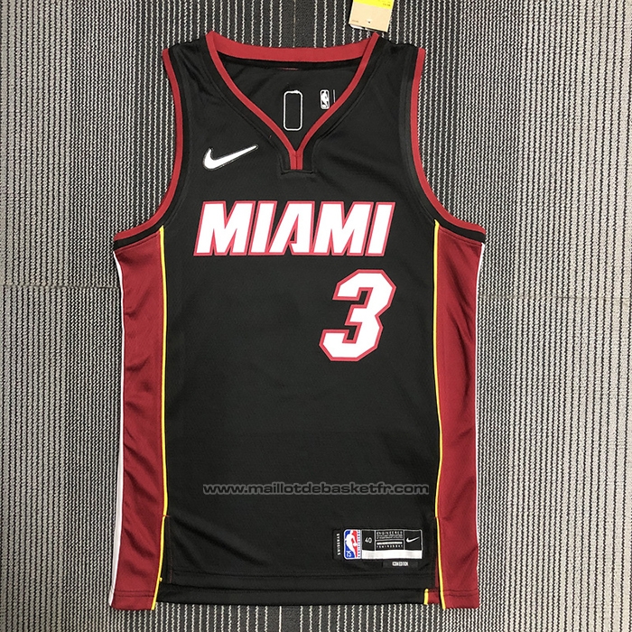 Maillot Miami Heat Victor Dwyane Wade #3 Icon Noir